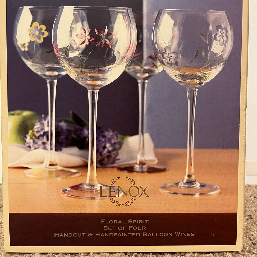 Lenox Handcut & Handpainted Balloon Wine